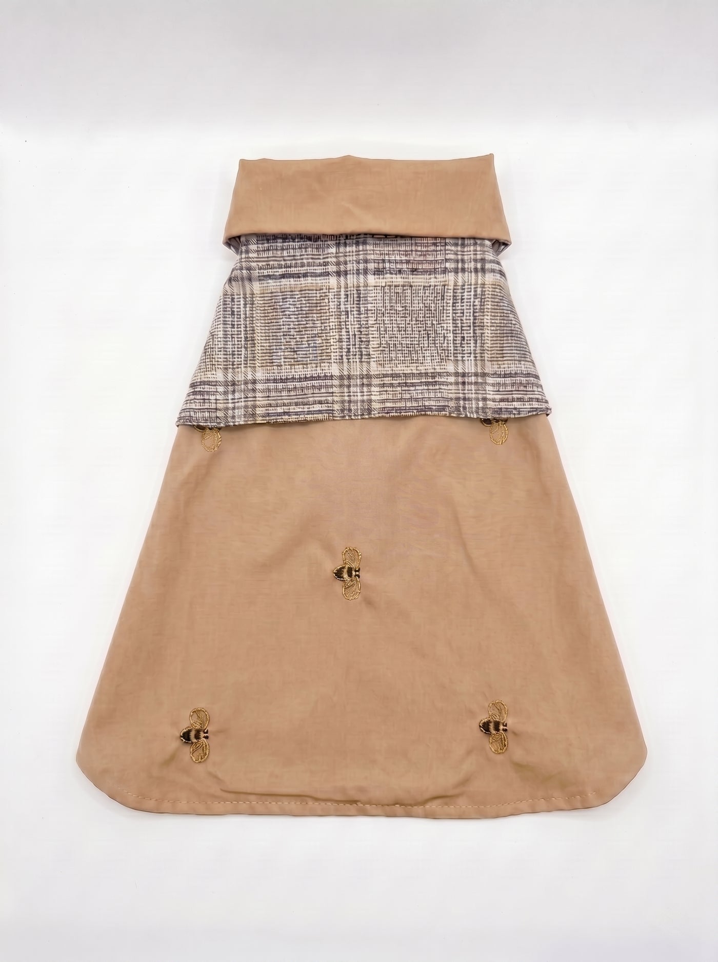Chelsea dog trench coat in beige back flat lay – Malpetit