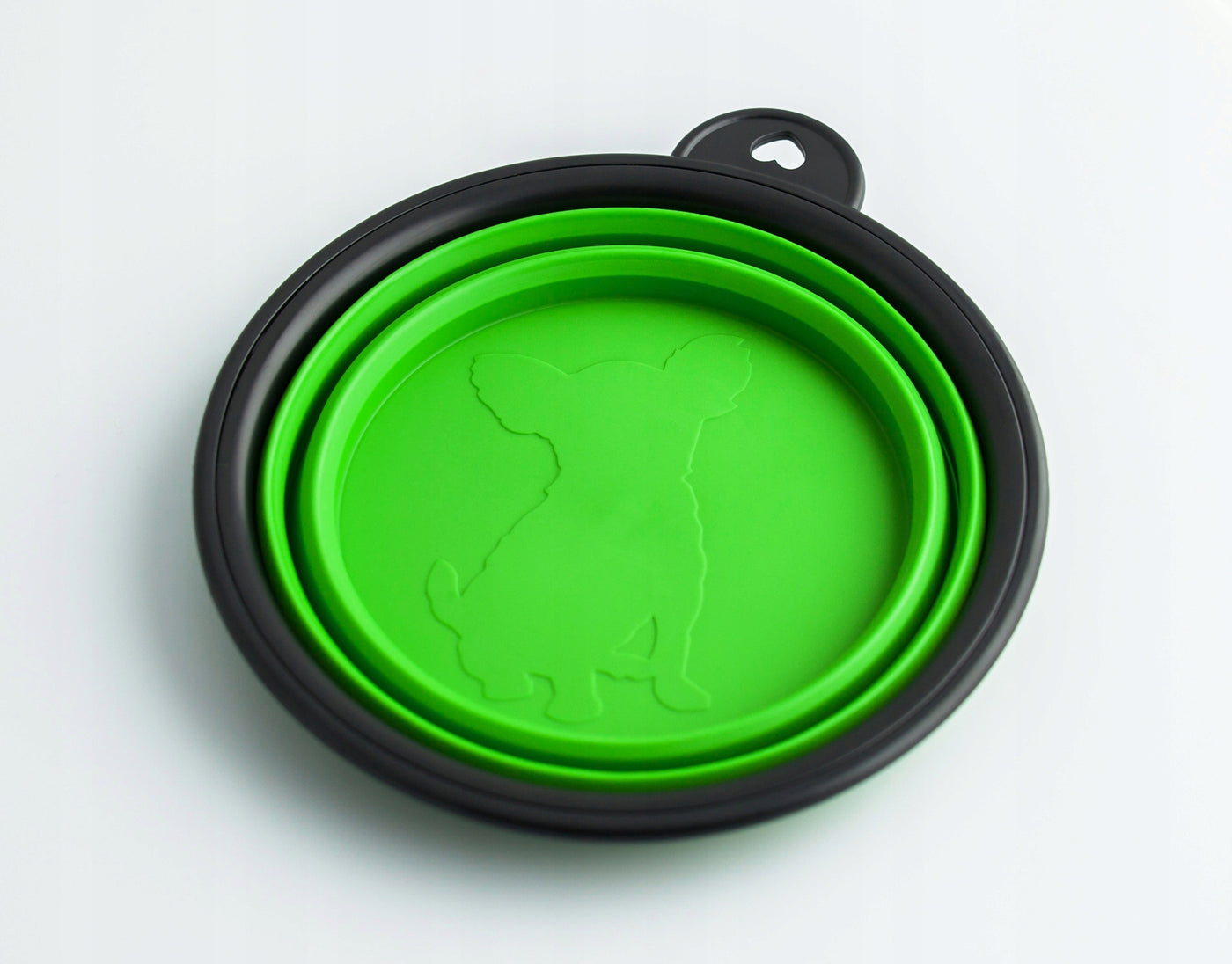 Foldable travel bowl top view with dog silhouette – Malpetit