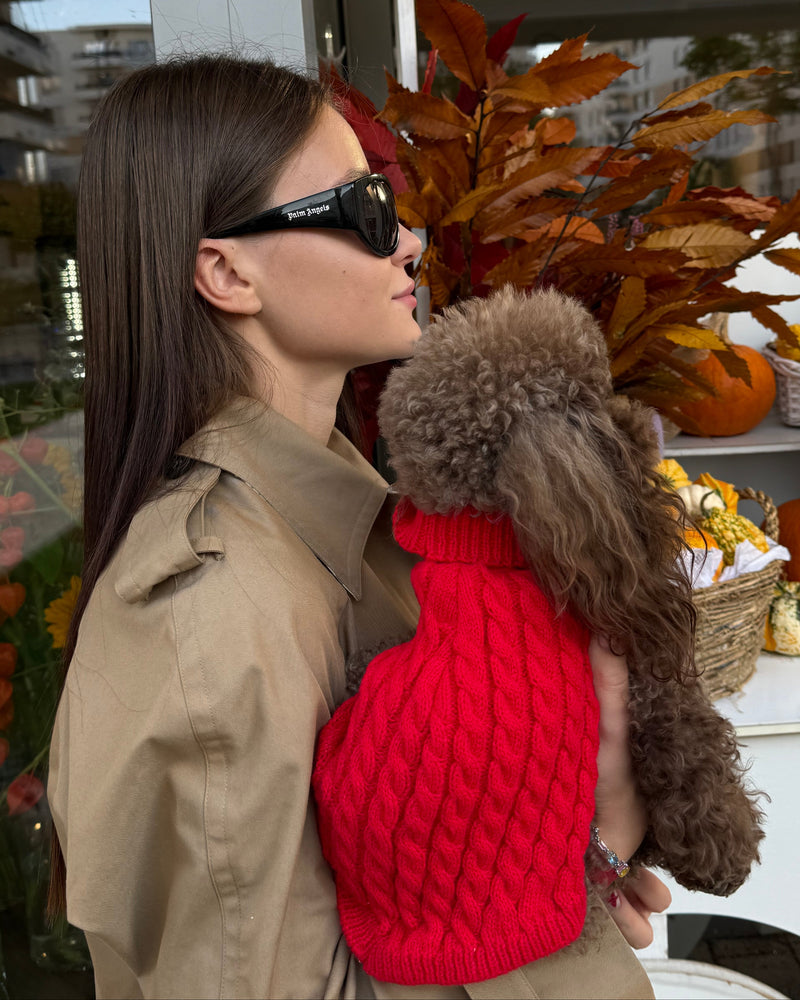 Amélie Dog Sweater - Red