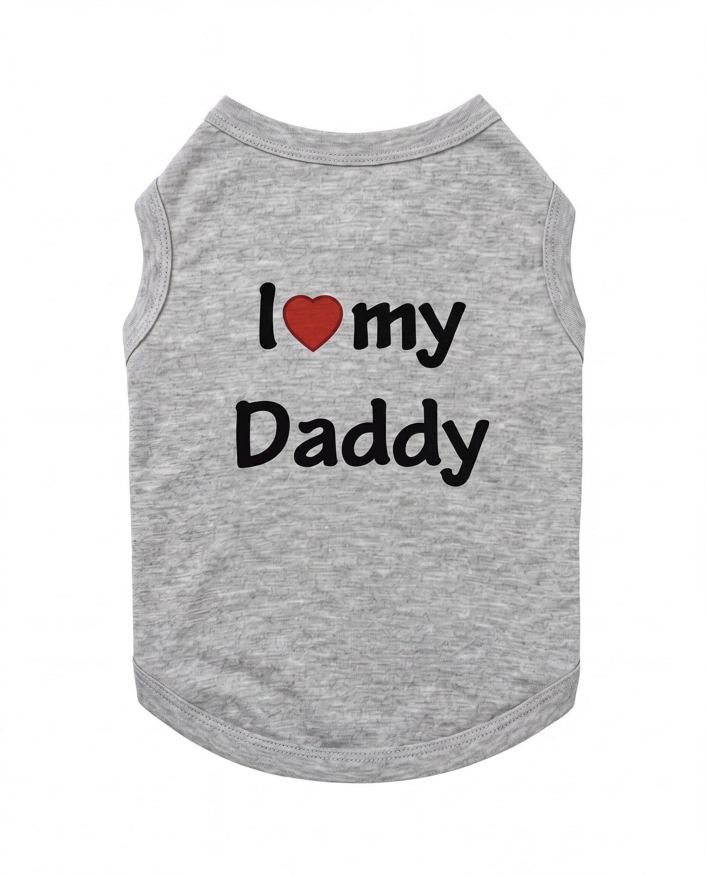 I love my Daddy dog t-shirt grey back view flat lay – Malpetit