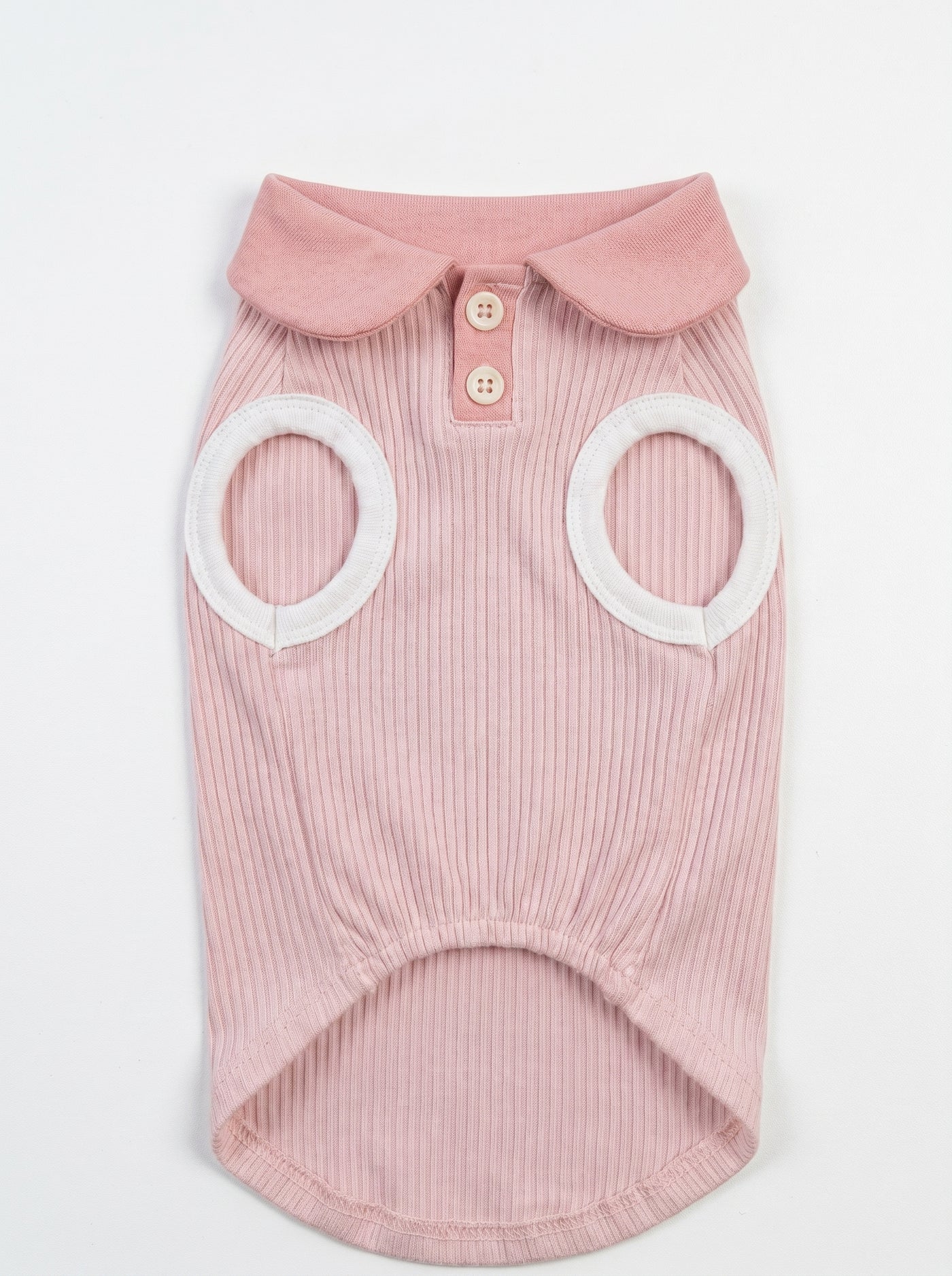 Pawlo Polo dog polo shirt in light pink flat lay – Malpetit