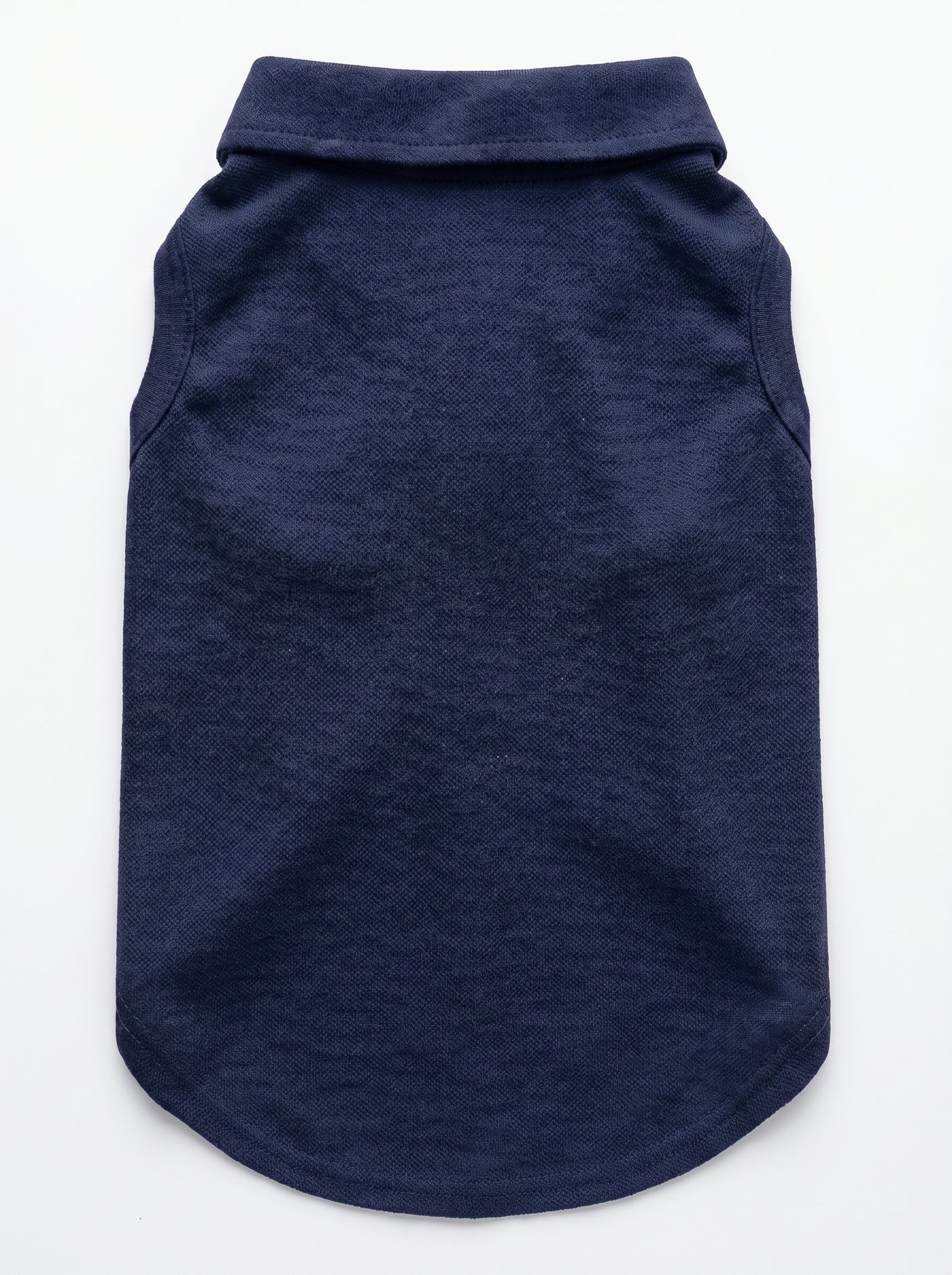 Preppy Polo dog polo shirt in navy blue back flat lay – Malpetit
