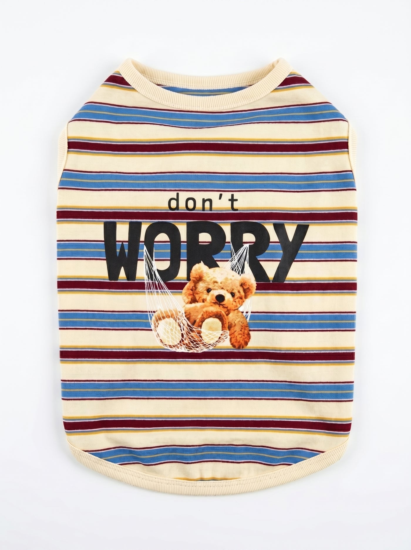 Chill Guy dog t-shirt in red flat lay – Malpetit