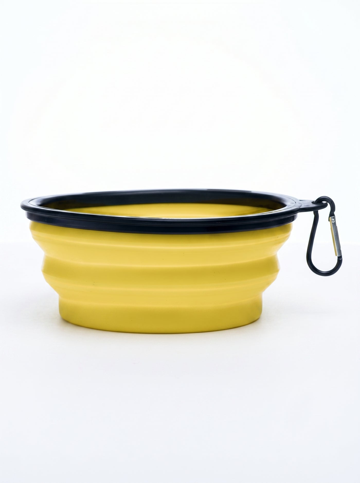 Yellow foldable travel bowl with carabiner clip – Malpetit