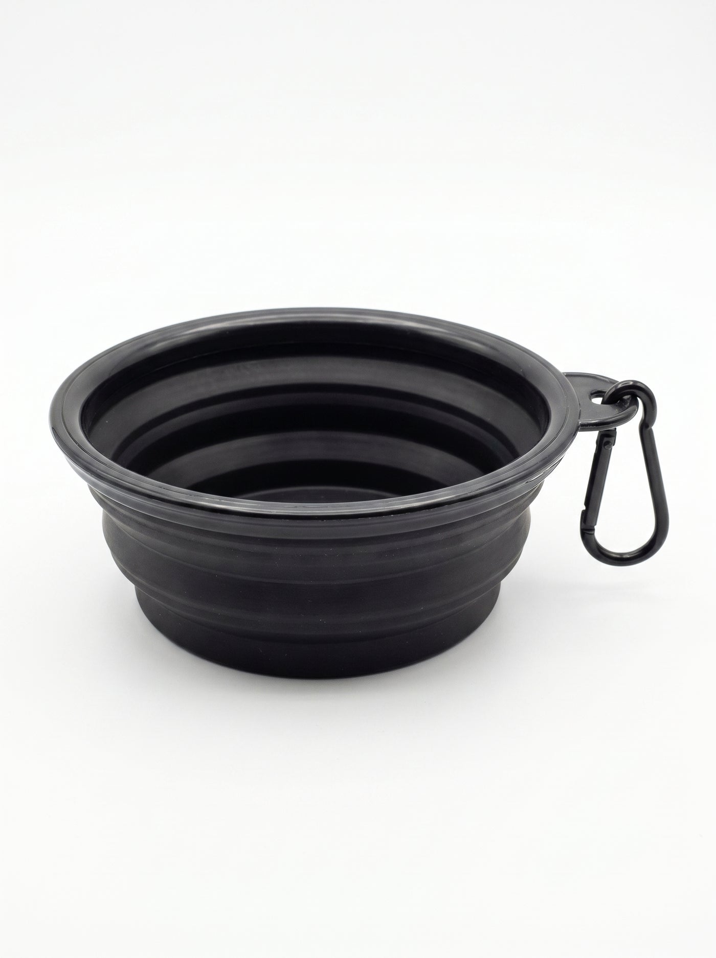 Black foldable travel bowl with carabiner clip – Malpetit
