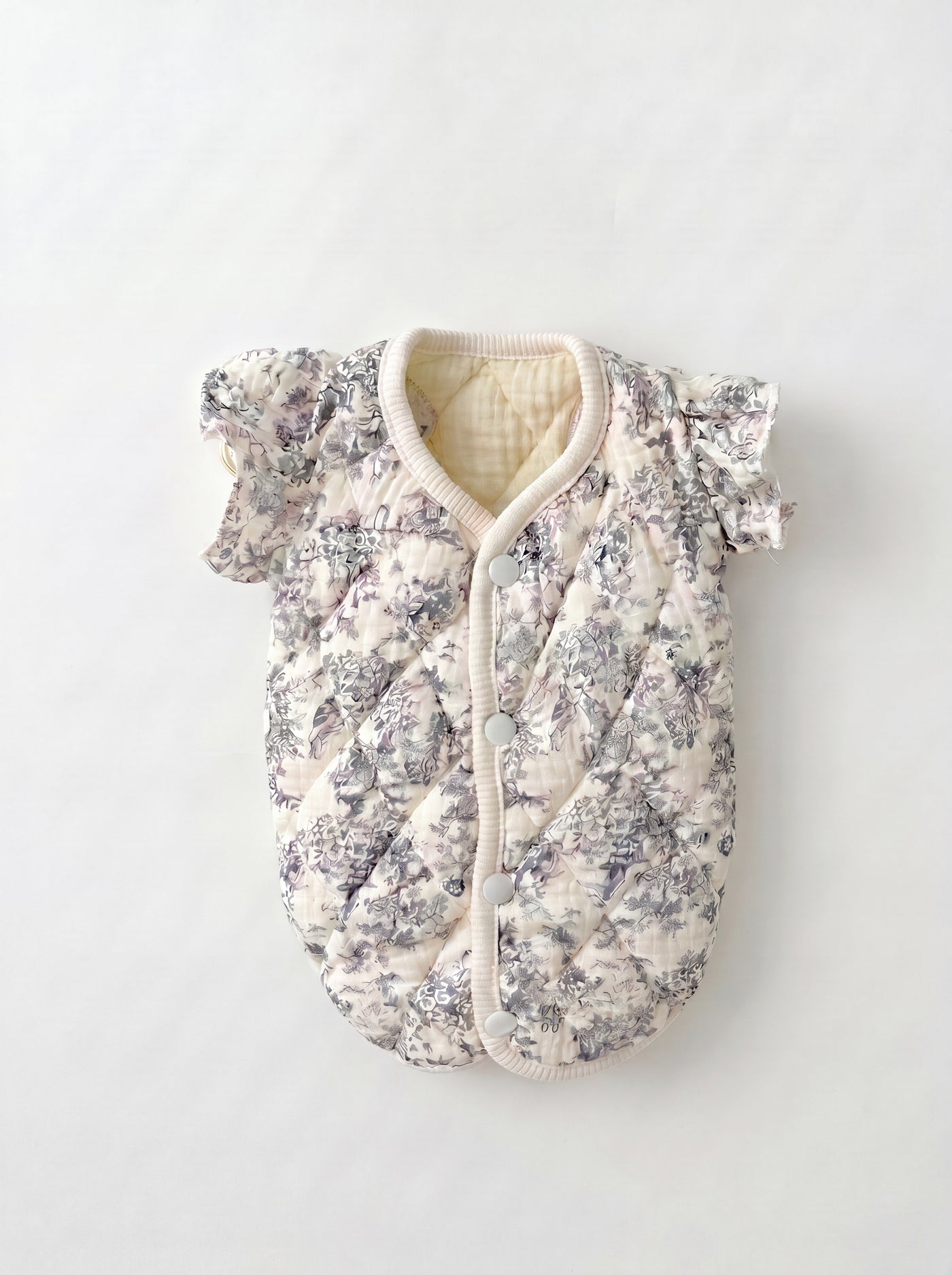 Lady Di dog vest in white flat lay – Malpetit